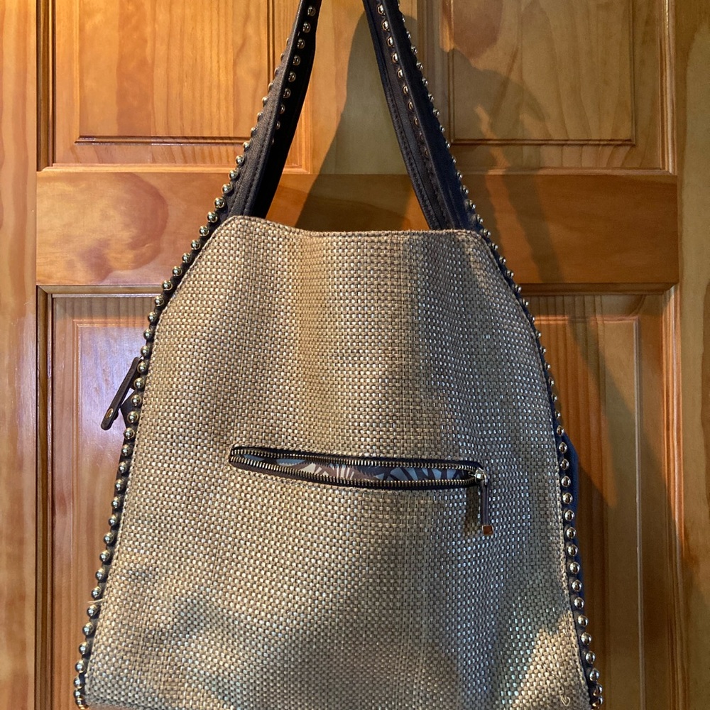 Big Buddha Tan and Brown Shoulder Bag with Slouchy Design